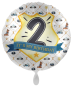 Preview: Folienballon - Happy Birthday, Polizei Zahl 2 - ø 43cm